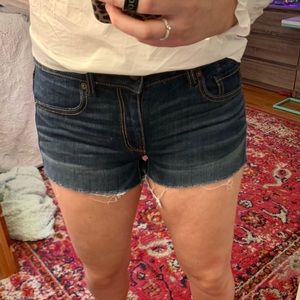 American Eagle Super Stretch Midi Rise Dark Shorts